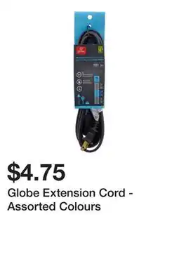 Dollarama Globe Extension Cord - Assorted Colours offer