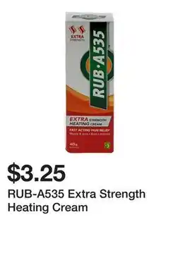 Dollarama RUB-A535 Extra Strength Heating Cream offer