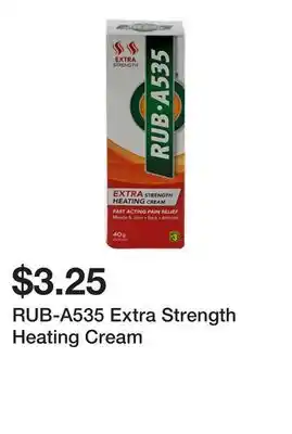 Dollarama RUB-A535 Extra Strength Heating Cream offer