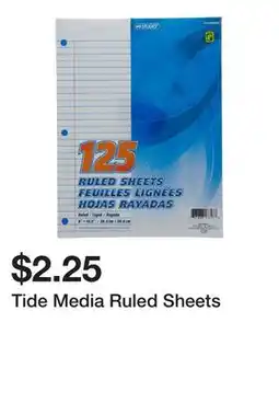 Dollarama Tide Media Ruled Sheets offer