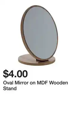 Dollarama Oval Mirror on MDF Wooden Stand offer