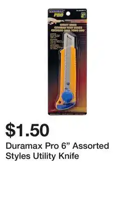 Dollarama Duramax Pro 6 Assorted Styles Utility Knife offer