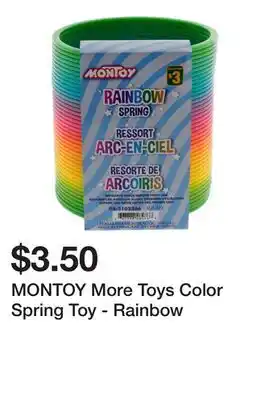 Dollarama MONTOY More Toys Color Spring Toy - Rainbow offer