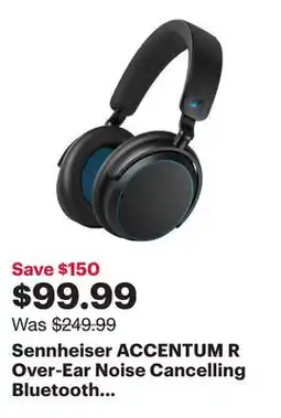 Best Buy Sennheiser ACCENTUM R Over-Ear Noise Cancelling Bluetooth Headphones - Blue - Only at Best Buy offer