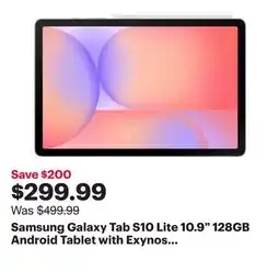 Best Buy Samsung Galaxy Tab S10 Lite 10.9 128GB Android Tablet with Exynos 1380 Processor - Grey offer