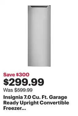 Best Buy Insignia 7.0 Cu. Ft. Garage Ready Upright Convertible Freezer (NS-UZ70SS4-C) - Only at Best Buy offer