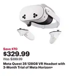 Best Buy Meta Quest 3S 128GB VR Headset with 3-Month Trial of Meta Horizon+ offer