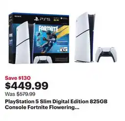 Best Buy PlayStation 5 Slim Digital Edition 825GB Console Fortnite Flowering Chaos Bundle offer