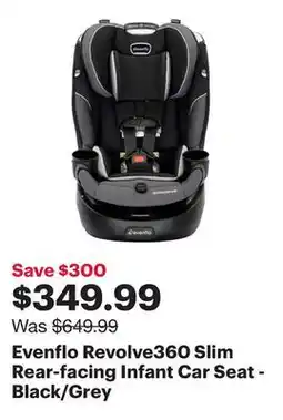 Best Buy Evenflo Revolve360 Slim Rear-facing Infant Car Seat - Black/Grey offer