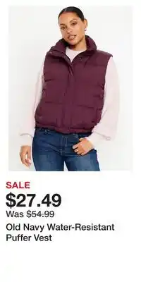 Old Navy Old Navy Water-Resistant Puffer Vest offer