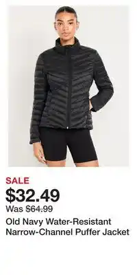 Old Navy Old Navy Water-Resistant Narrow-Channel Puffer Jacket offer