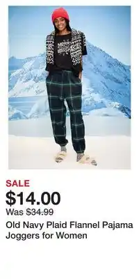 Old Navy Old Navy Plaid Flannel Pajama Joggers for Women offer
