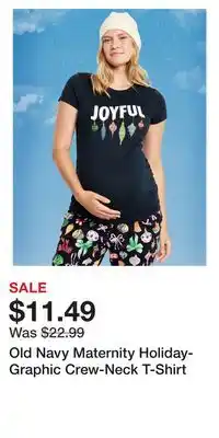 Old Navy Old Navy Maternity Holiday-Graphic Crew-Neck T-Shirt offer