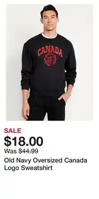 Old Navy Old Navy Oversized Canada Logo Sweatshirt offer