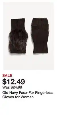Old Navy Old Navy Faux-Fur Fingerless Gloves for Women offer