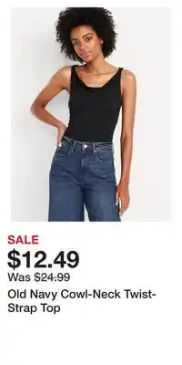 Old Navy Old Navy Cowl-Neck Twist-Strap Top offer