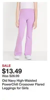 Old Navy Old Navy High-Waisted PowerChill Crossover Flared Leggings for Girls offer