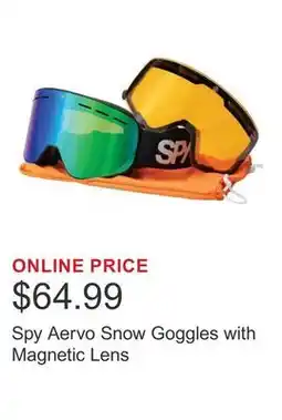 Costco Spy Aervo Snow Goggles with Magnetic Lens offer