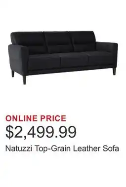 Costco Natuzzi Top-Grain Leather Sofa offer
