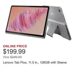 Costco Lenovo Tab Plus, 11.5 in., 128GB with Sleeve offer