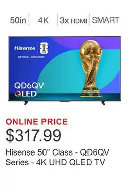 Costco Hisense 50 Class - QD6QV Series - 4K UHD QLED TV offer