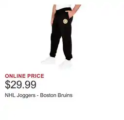 Costco NHL Joggers - Boston Bruins offer