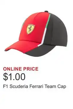 Costco F1 Scuderia Ferrari Team Cap offer