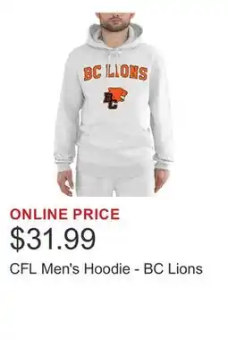 Costco CFL Men's Hoodie - BC Lions offer