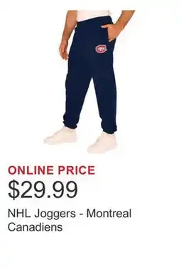 Costco NHL Joggers - Montreal Canadiens offer