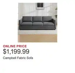Costco Campbell Fabric Sofa offer