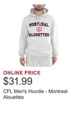 Costco CFL Men's Hoodie - Montreal Alouettes offer