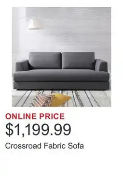 Costco Crossroad Fabric Sofa offer