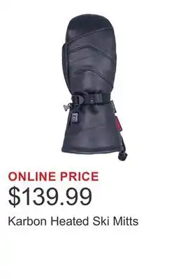 Costco Karbon Heated Ski Mitts offer