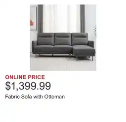 Costco Fabric Sofa with Ottoman offer