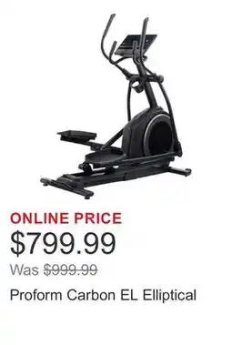Costco Proform Carbon EL Elliptical offer