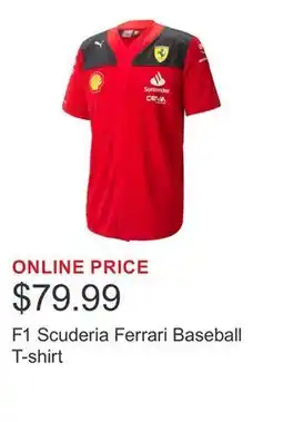 Costco F1 Scuderia Ferrari Baseball T-shirt offer