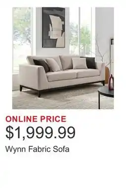 Costco Wynn Fabric Sofa offer