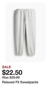 H&M Relaxed Fit Sweatpants offer