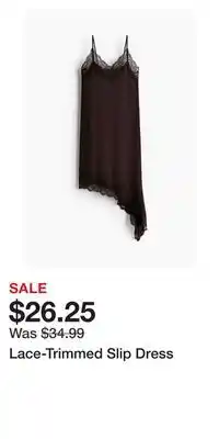 H&M Lace-Trimmed Slip Dress offer