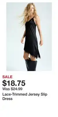 H&M Lace-Trimmed Jersey Slip Dress offer