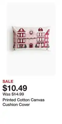 H&M Printed Cotton Canvas Cushion Cover offer