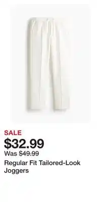H&M Regular Fit Tailored-Look Joggers offer