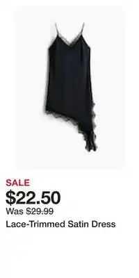 H&M Lace-Trimmed Satin Dress offer