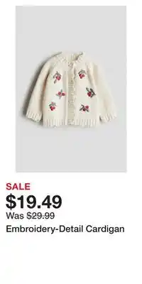 H&M Embroidery-Detail Cardigan offer