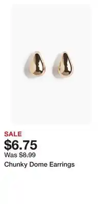 H&M Chunky Dome Earrings offer