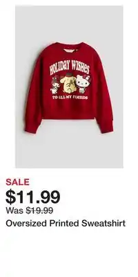 H&M Oversized Printed Sweatshirt offer