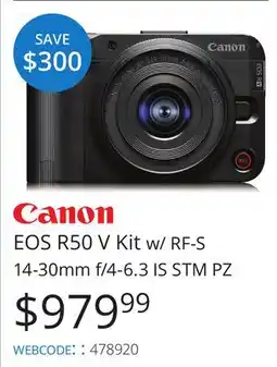 Vistek EOS R50 V Kit w/RF-S 14-30mm f/4-6 offer