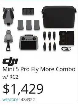 Vistek DJI Mini 5 Pro Fly More Combo w/RC2 offer