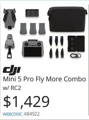 Vistek DJI Mini 5 Pro Fly More Combo w/RC2 offer