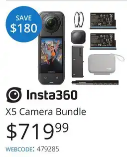 Vistek Insta360 X5 Camera Bundle offer